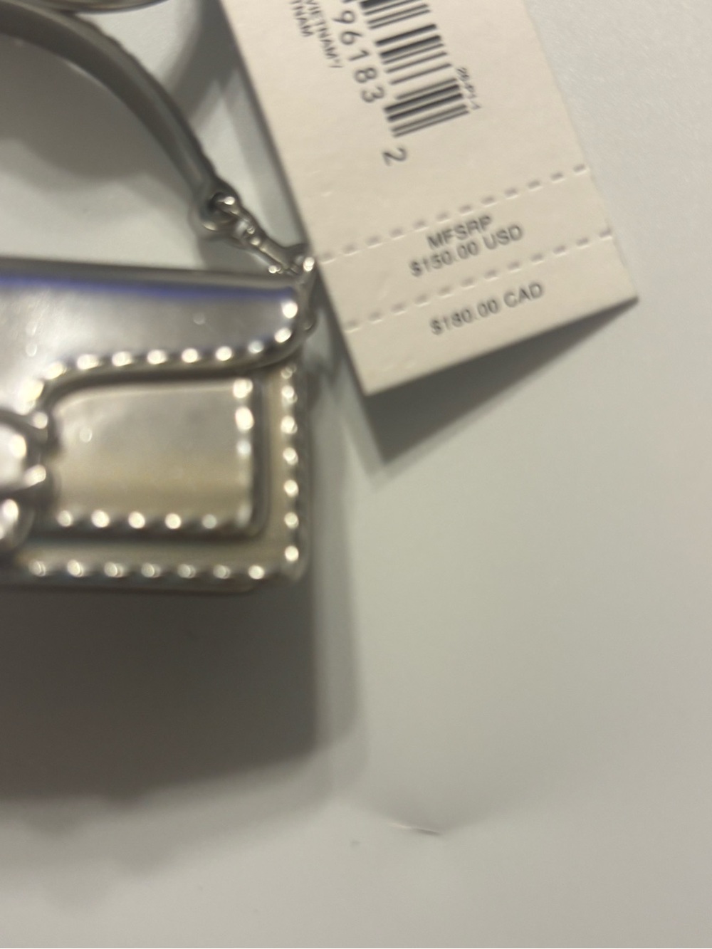 Coach Silver Mini Purse Bag Charm - Picture 4 of 5